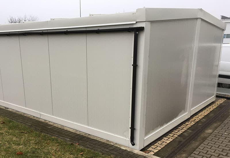 Kontener magazynowy do składowania beczek 200 litrów z olejami do maszyn