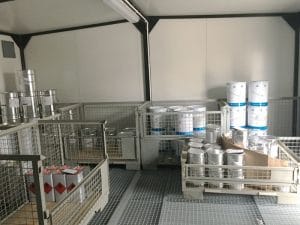 Magazyn ognioodporny do pasywnego magazynowania-substancji niebezpiecznych pożarowo, magazyn substancji niebezpiecznych